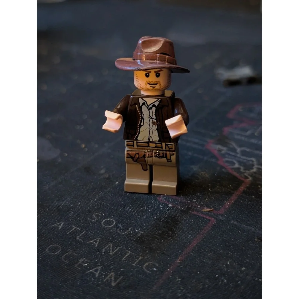 LEGO Indiana Jones Minifigure with Fedora and Brown Jacket Classic Style